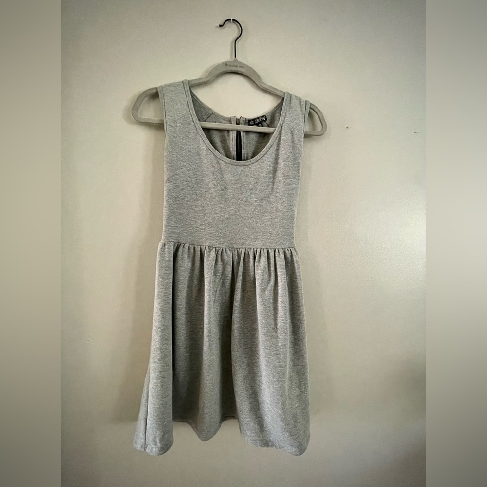 Casual Gray Skater Dress